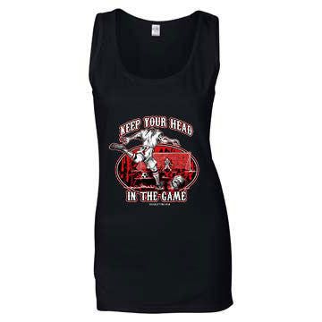 “KEEP YOUR HEAD IN THE GAME” Ladies' Tank Top