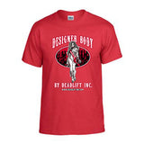 “DESIGNER BODY BY DEADLIFT INC” T-shirt